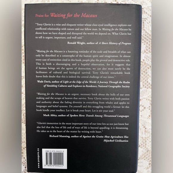 Waiting for the Macaw Hardcover Book Terry Glavin signed book Extinction & Hope - Picture 9 of 11